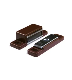 Ferramenta Per Mobili E Infissi|Chiusure magnetiche marroni da applicare con piastra oscillante forza 5 kg. 2 pz.