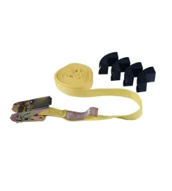 Sistemi Di Fissaggio- Cinghia di ancoraggio 245 kg. 25 mm. x 5 mt. con tenditore e 4 para bordi ricurvi