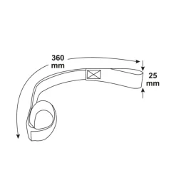 Discount Cinghia di ancoraggio autoagganciante per maniglia freno ciclomotori 25 x 360 mm. 2 pz. Sistemi Di Fissaggio
