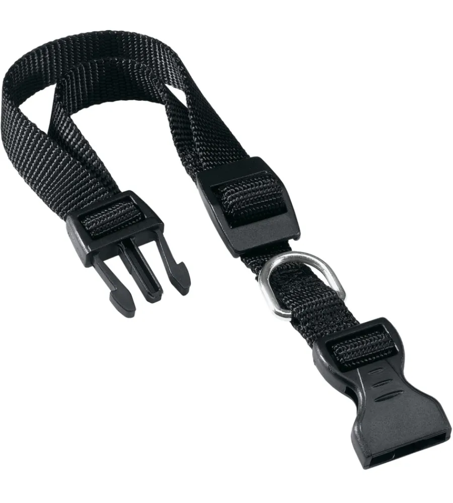 Guinzagli E Pettorine-Ferplast Collare per cani nero in nylon, lunghezza da 45 a 70 cm -