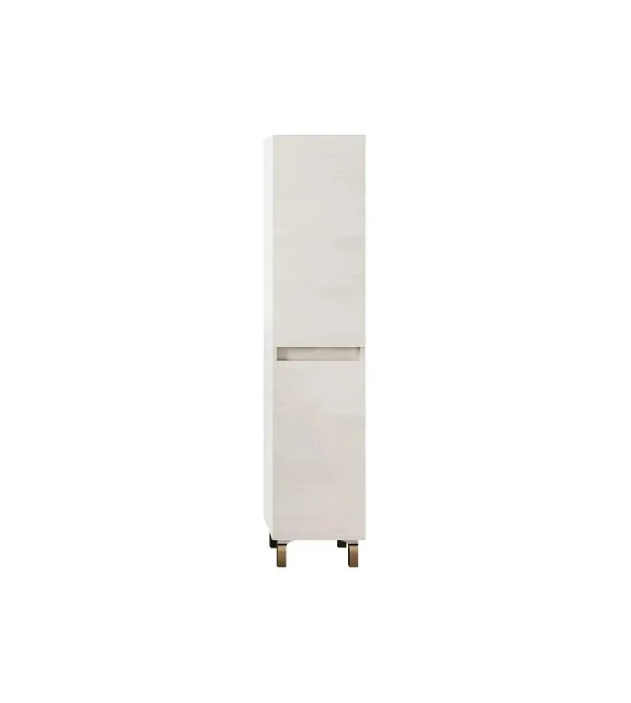 Mobiletti Multiuso- Colonna bagno a terra "lisbona" rovere bianco 34x36x150 cm
