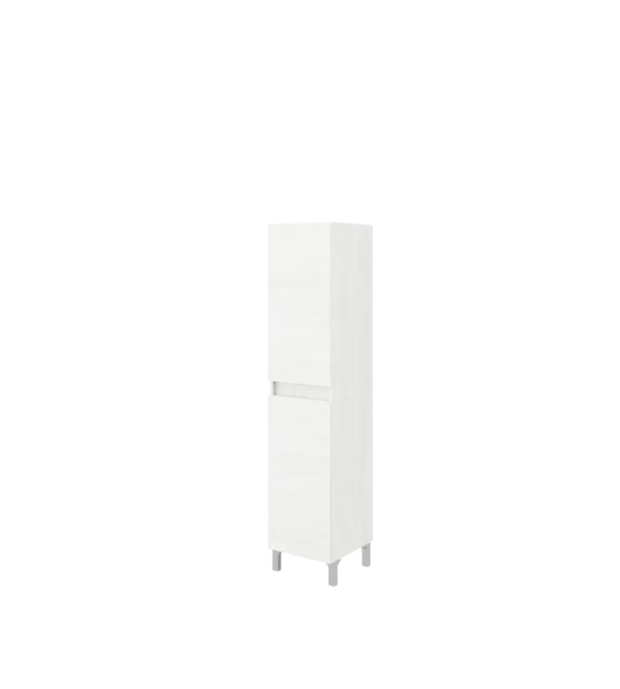 Mobiletti Multiuso- Colonna bagno a terra "lisbona" rovere bianco 34x36x150 cm