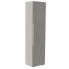 Decor Bagno Mobiletti Multiuso|Colonna pensile sospesa "canaletto" con 1 anta colore grigio caldo, 35x28x138 cm