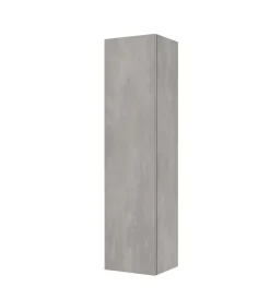 Decor Bagno Mobiletti Multiuso|Colonna pensile sospesa con 1 anta colore grigio caldo, 35x28x138 cm