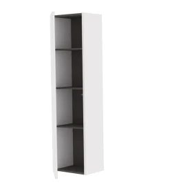 Sale Colonna pensile sospesa con 1 anta colore bianco neve, 35x28x138 cm Mobiletti Multiuso