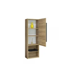 Mobiletti Multiuso|Colonna pensile sospesa "urban" con anta e vano, 45x26x135 cm