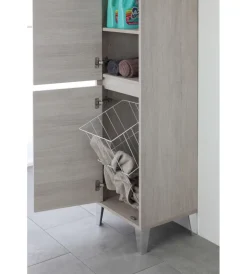 Clearance Colonna porta biancheria rovere chiaro 40x35x183 cm Mobiletti Multiuso