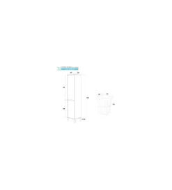 Clearance Colonna porta biancheria rovere chiaro 40x35x183 cm Mobiletti Multiuso