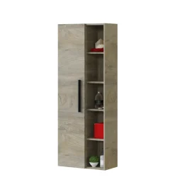 Mobiletti Multiuso- Colonna sospesa bagno 1 anta "chloe" colore rovere