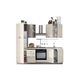 Best Composizione cucina completa ares con lavello a destra e piano cottura a gas 255x60x216 cm Cucina