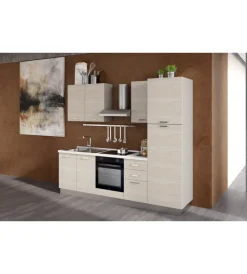 Best Composizione cucina completa ares con lavello a sinistra e piano cottura ad induzione 255x60x216 cm Cucina
