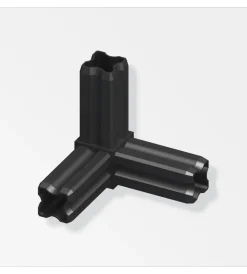 Officina E Garage-Alfer aluminium Congiunzione ad angolo 23.5 nero