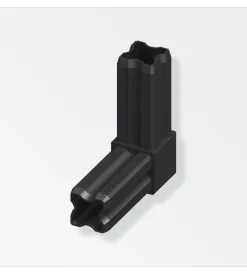 Officina E Garage-Alfer aluminium Congiunzione per  angoli da 23.5 mm - nero.