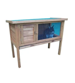 Gabbie Per Roditori-Habrita Conigliera da esterno in legno "cl 1007" 91,5x45x70 cm