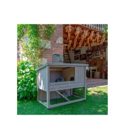 Ferplast Gabbie Per Roditori|Conigliera in legno "ranch 100",  95x64,5x84,5 cm -