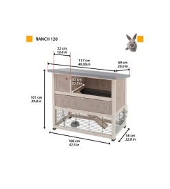 Gabbie Per Roditori-Ferplast Conigliera in legno 