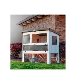 Hot Conigliera in resina "grand lodge 140", 115,5x73x110 cm - Gabbie Per Roditori