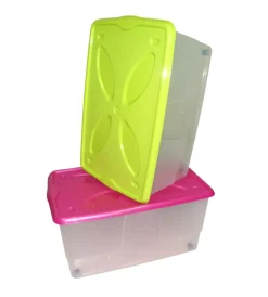 Ordine E Sistemazione-Bama Contenitore in plastica con coperchio "light medio" 45 litri