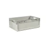 Ordine E Sistemazione-ArtPlast Contenitore modulare impilabile "eurobox" in polipropilene grigio 60x40x22 cm