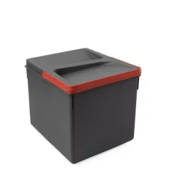 Emuca Raccolta Differenziata|Contenitore per la raccolta differenziata plastica grigio, 12lt