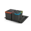 Discount Contenitori per raccolta differenziata "recycle" per modulo 60 cm, 12lt+6lt+6lt Raccolta Differenziata