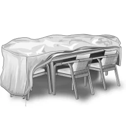 Attrezzatura Giardinaggio-Verdemax Copertura per mobili da giardino "special" in poliestere, 110x240x80 cm