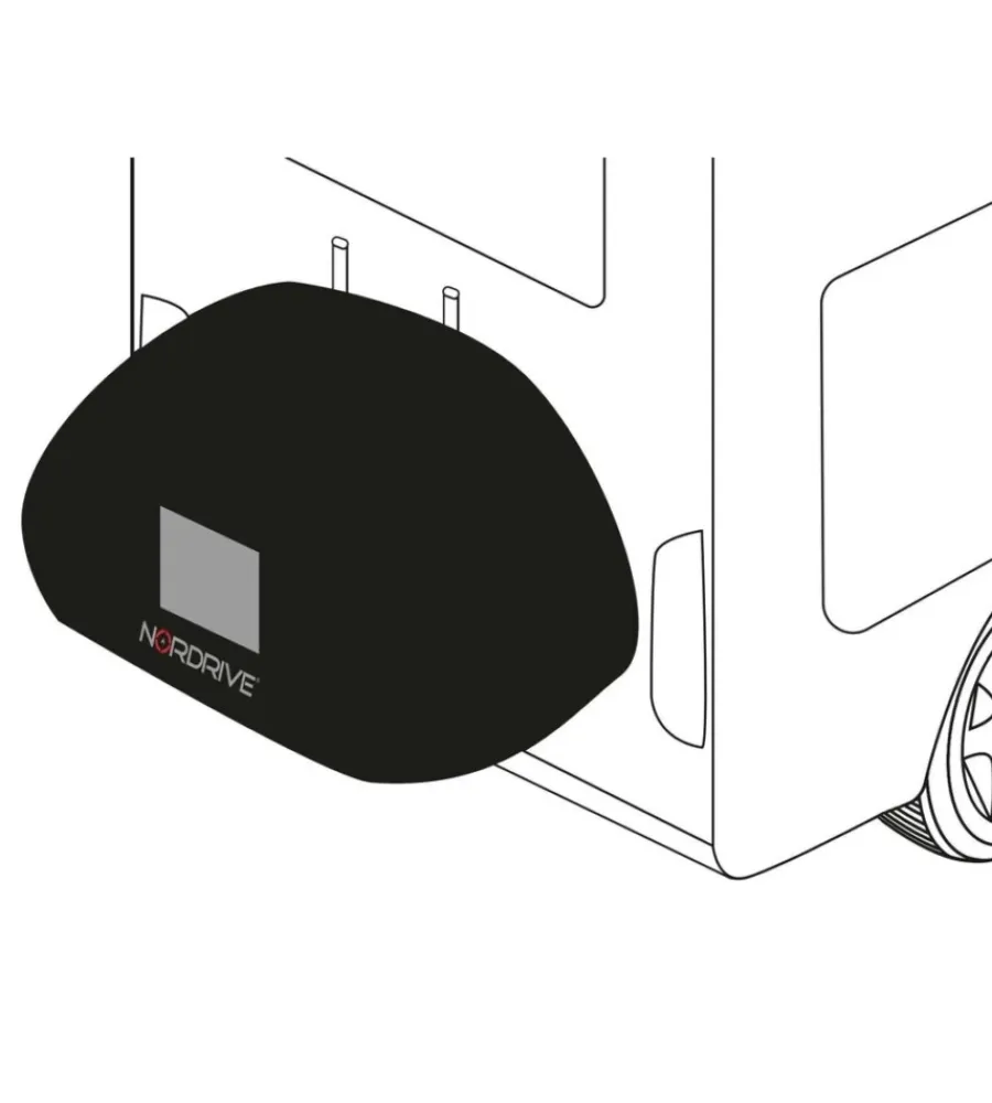 Nordrive Portaggio|Copertura per portabici camper e roulotte 145x70x120 cm - n60059