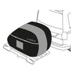 Portaggio-Nordrive Copertura per portabici su gancio traino 190x50x130 cm - n60058