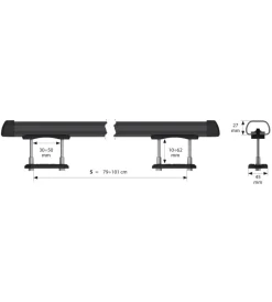 Nordrive Portaggio|Coppia barre portatutto club in acciaio - s - 110 cm  n15001