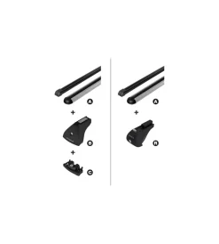 Portaggio-Nordrive Coppia barre portatutto in acciaio sezione quadra - s - 108 cm  n15019