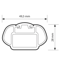 Nordrive Portaggio|Coppia barre portatutto in alluminio in-rail alu - l - 127 cm  n15056