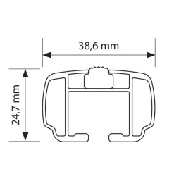 Hot Coppia barre portatutto in alluminio helio - m - 120 cm  n15075 Portaggio