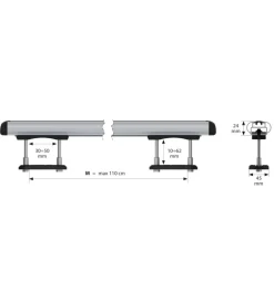 Nordrive Portaggio|Coppia barre portatutto kuma in alluminio - m - 122 cm  n15004