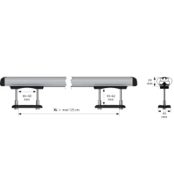 Portaggio-Nordrive Coppia barre portatutto kuma in alluminio - xl - 137 cm  n15006