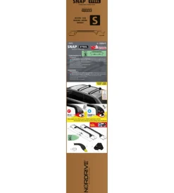Nordrive Portaggio|Coppia barre portatutto snap steel telescopiche in acciaio - s - 80÷111 cm  n15014