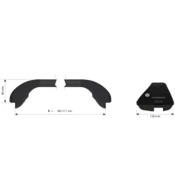 Nordrive Portaggio|Coppia barre portatutto snap steel telescopiche in acciaio - s - 80÷111 cm  n15014