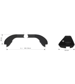 Portaggio-Nordrive Coppia barre portatutto snap steel telescopiche in acciaio - l - 100÷136 cm n15016