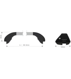 Nordrive Portaggio|Coppia barre portatutto snap alu telescopiche in alluminio - l - 100÷136 cm  n15017
