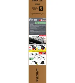New Coppia barre portatutto snap alu telescopiche in alluminio - s - 80÷111 cm  n15015 Portaggio