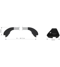 New Coppia barre portatutto snap alu telescopiche in alluminio - s - 80÷111 cm  n15015 Portaggio