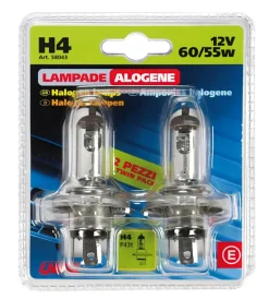 Elettrico-Lampa Coppia de h4 12v 60/55w twin d/blister 58043