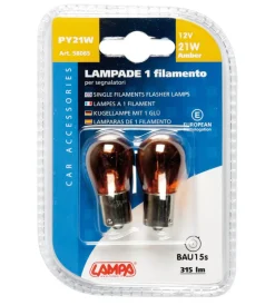 Elettrico-Lampa Coppia de 12v 15s 21w arancio 58065