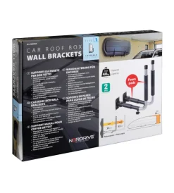 Nordrive Portaggio|Coppia supporti da parete per box tetto tipo 1, laterale  n60050 -