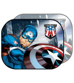 Auto Interno|Coppia tendine auto laterali "capitan america", 44x35 cm