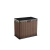 Keter Contenitori Da Esterno|Copribidone o portattrezzi "store it out darwin" in resina marrone 141x82x120 cm