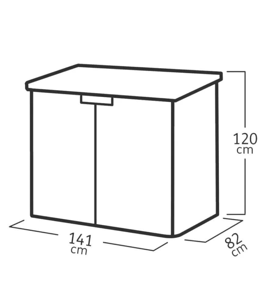 Keter Contenitori Da Esterno|Copribidone o portattrezzi "store it out darwin" in resina marrone 141x82x120 cm