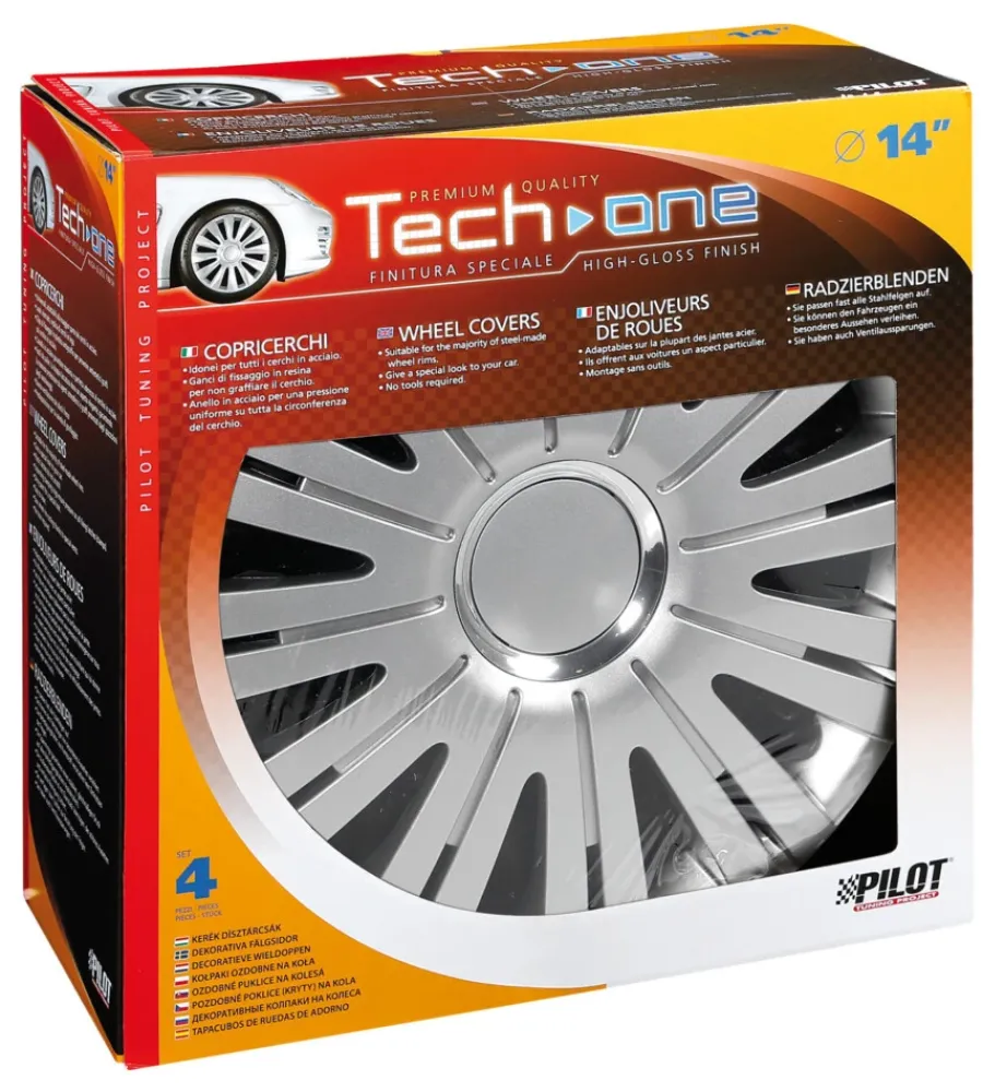Auto Esterno- Copricerchi per auto active silver - ø 14" pilot 31556