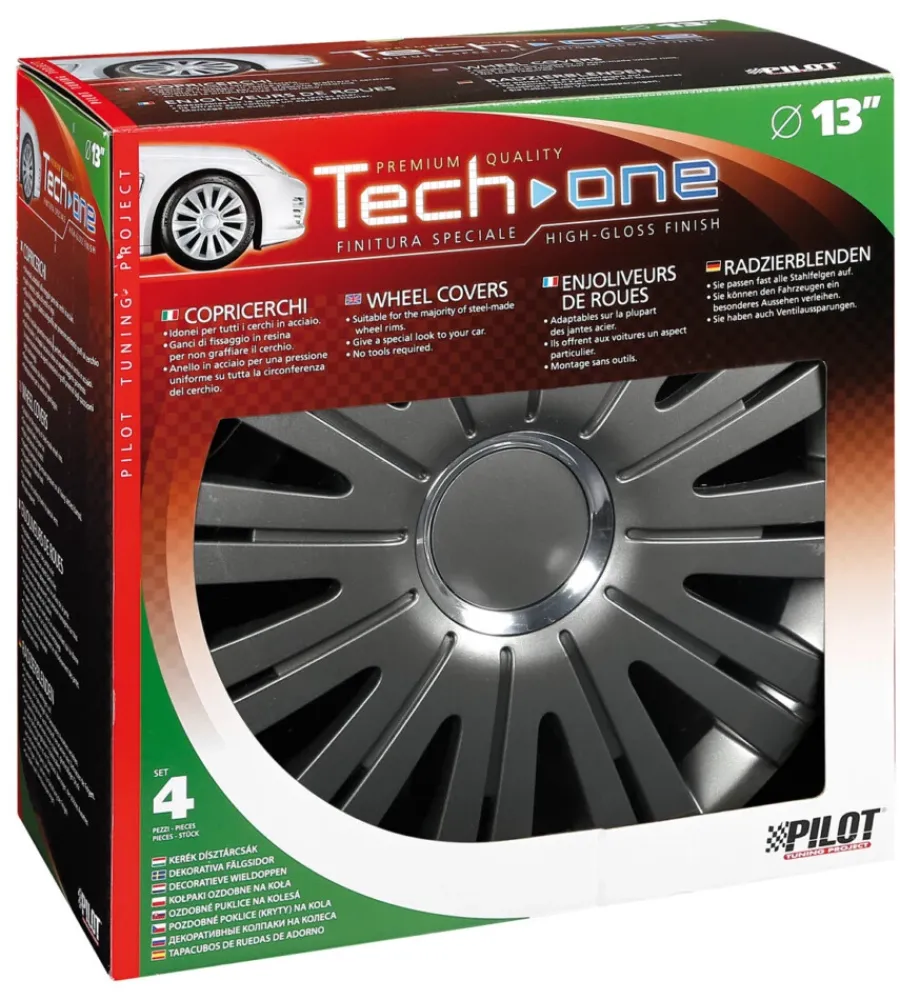 Auto Esterno-Lampa Copricerchi per auto active grafite - ø 13" pilot 31560