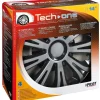 Auto Esterno-Lampa Copricerchi per auto "avera" silver & black - ø 14" pilot  31616