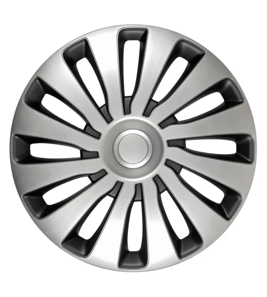 Auto Esterno-Lampa Copricerchi per auto "sepang" silver & black - ø 17" pilot 31659